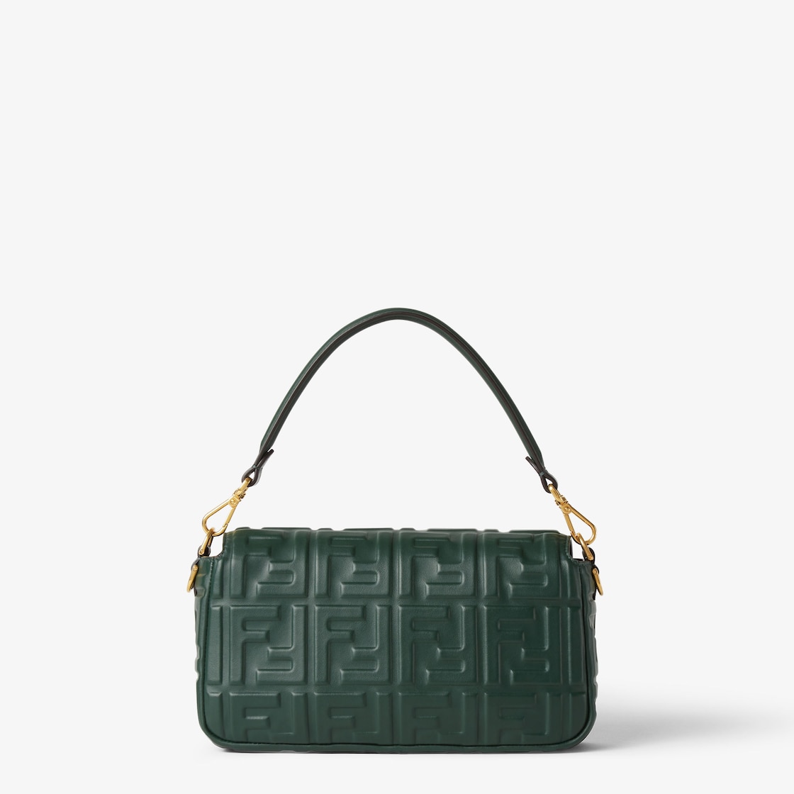 FENDI Baguette® Dark green leather bag - Image 4